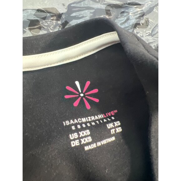 Isaac Mizrahi Live Essentials Pima Cotton Crew Neck Tee Size XXS Pitch Black NEW - Picture 6 of 7